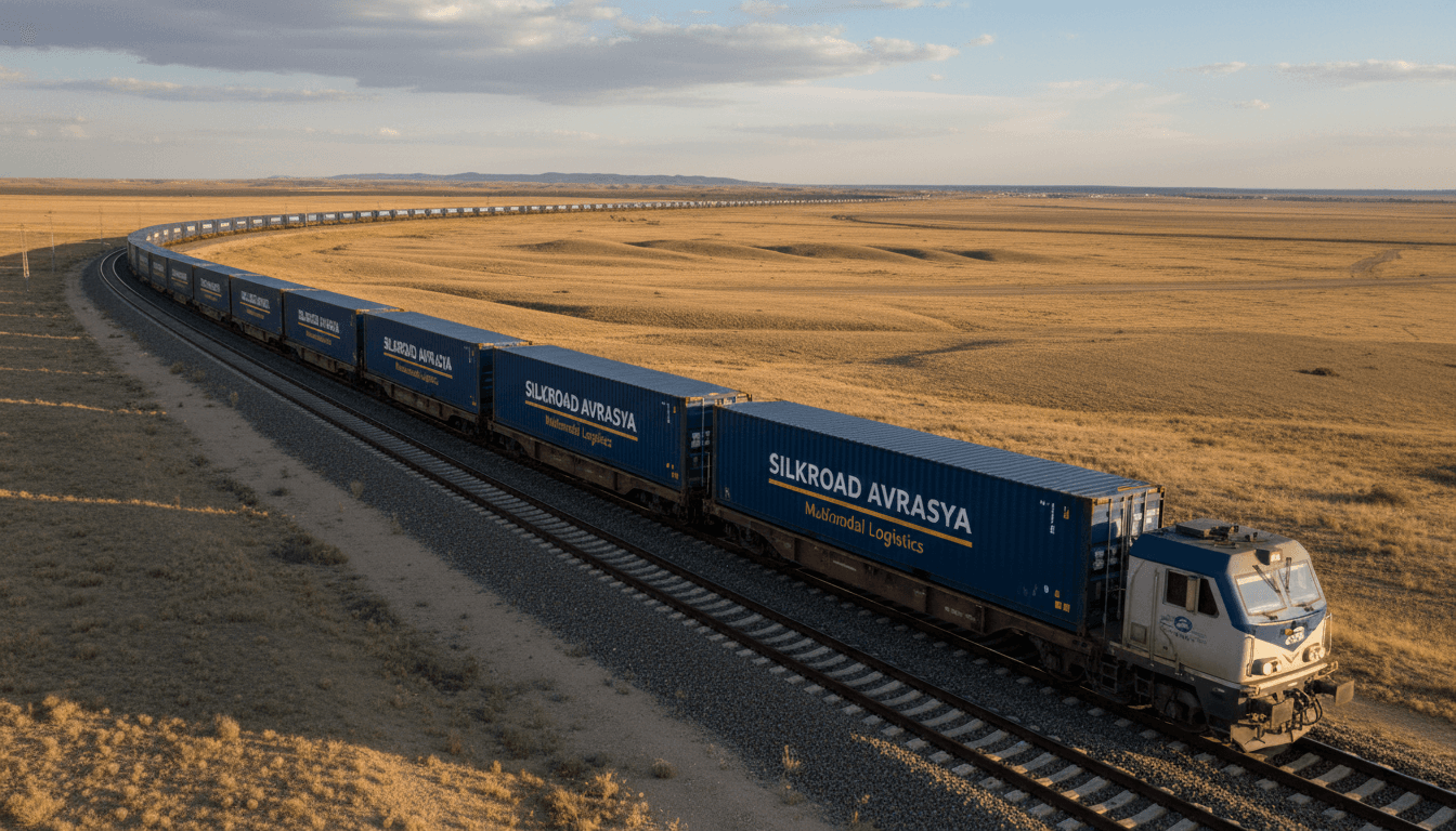 İpekyolu koridorunda konteyner taşıyan yük treni